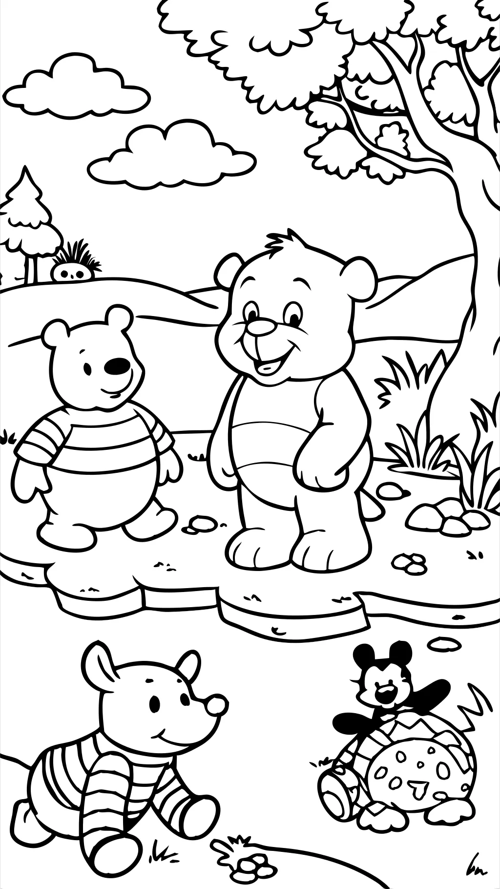 coloring pages winnie the pooh and friends